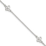 Sterling Silver Butterflies Plus Extender - Total Anklet