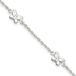Sterling Silver Butterflies Plus Extender - Total Anklet