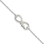 Sterling Silver Polished Infinity Sign w/HOPE Bracelet