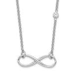 Sterling Silver Rhodium-plated CZ Infinity Symbol Necklace