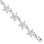 Sterling Silver Polished Starfish Bracelet
