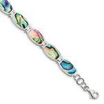 Sterling Silver Polished Abalone Bracelet