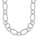 Sterling Silver Fancy Twisted Link Necklace