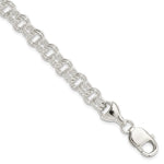 Sterling Silver Solid Double Link Charm Bracelet