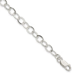 Sterling Silver Solid Cable Link Bracelet