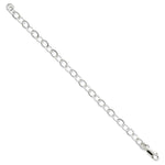 Amore La Vita Sterling Silver Rhodium-plated Polished Fancy Link with Lobster Clasp Charm Bracelet