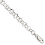 Sterling Silver Solid Fancy Cable Link Bracelet