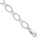 Sterling Silver Solid Fancy Link Bracelet