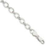 Sterling Silver Solid Fancy Link Bracelet