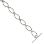 Sterling Silver Polished Fancy Link Bracelet