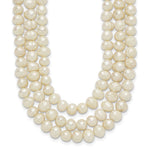 Sterling Silver Triple-Strand 6- White Freshwater Cultured Pearl Necklace