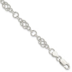 Sterling Silver Polished Fancy Knot-Link Bracelet