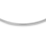 Sterling Silver Rhodium-plate ext. Polished Neck Collar Necklace