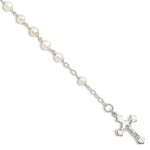 Sterling Silver and FW Cultured Pearl Rosary Bracelet