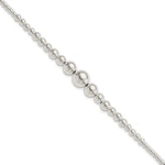 Sterling Silver Polished Graduated Round Bead Bracelet