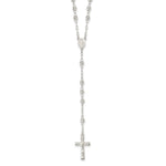 Sterling Silver Polished Beaded Rosary