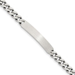Sterling Silver Engraveable Antiqued Curb Link ID Bracelet