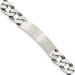 Sterling Silver Engravable Antiqued Curb Link 41x Plate ID Bracelet