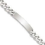 Sterling Silver Polished Engravable Curb Link 36x Plate ID Bracelet