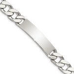 Sterling Silver Polished Engravable Curb Link 37x Plate ID Bracelet