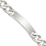 Sterling Silver Polished Engravable Curb Link 40x Plate ID Bracelet