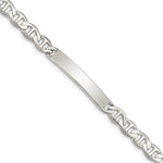 Sterling Silver Polished Engravable Anchor Link 33x Plate ID Bracelet