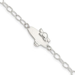 Sterling Silver Engravable Cable Link Angel 20x Plate ID Bracelet