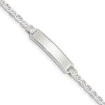 Sterling Silver Engravable Anchor Link 27x Plate ID Bracelet