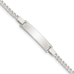 Sterling Silver Engravable Curb Link 27x Plate Baby ID Bracelet