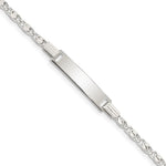 Sterling Silver Polished Engraveable Childrens ID Bracelet