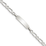 Sterling Silver Polished Engraveable Childrens ID Bracelet