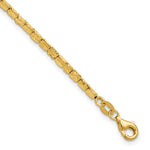 Sterling Silver Gold-plated Polished/Hammered w/ ext. Bracelet