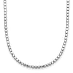 Sterling Silver Rhodium-plated Beaded with ext. Necklace