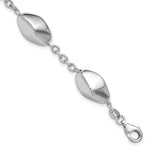 Sterling Silver Rhodium-plated Polished with ext. Bracelet