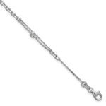 Sterling Silver Rhodium-plated CZ with ext. Bracelet