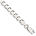 Sterling Silver Semi-solid Flat Curb Chain