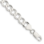 Sterling Silver Semi-solid Flat Curb Chain