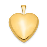 1/20 14K Gold Filled Polished Front/Satin Back 2-Frame Heart Locket
