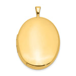 1/20 14K Gold-Filled Polished Front/Satin Back 2-Frame Oval Locket