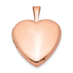 Sterling Silver Rose Gold-plated Polished Front/Satin Back 2-Frame Heart Locket