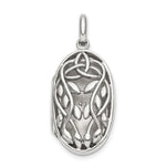 Sterling Silver Antiqued Vintage Filigree Locket Pendant