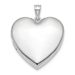 Sterling Silver Rhodium-plated Plain Ash Holder Heart Locket