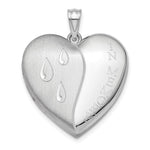 Sterling Silver Rhodium-plated Polished and Satin IN MEMORY Ash Holder Heart Locket