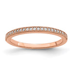 Brilliant Embers Sterling Silver Rose Gold-plated 25 Stone Micro Pav CZ Polished Ring