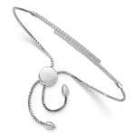 Brilliant Embers Sterling Silver Rhodium-plated 46 Stone Micro Pav CZ Adjustable Bracelet