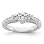 Brilliant Embers Sterling Silver Rhodium-plated 21 Stone Micro Pav CZ Ring