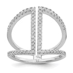 Brilliant Embers Sterling Silver Rhodium-plated 62 Stone Micro PavÇ CZ Ring