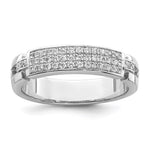 Brilliant Embers Sterling Silver Rhodium-plated 40 Stone Micro Pav CZ Ring