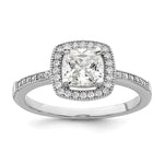 Brilliant Embers Sterling Silver Rhodium-plated 37 Stone Halo Micro PavÇ CZ Ring