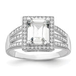 Brilliant Embers Sterling Silver Rhodium-plated 61 Stone Micro Pav CZ Ring